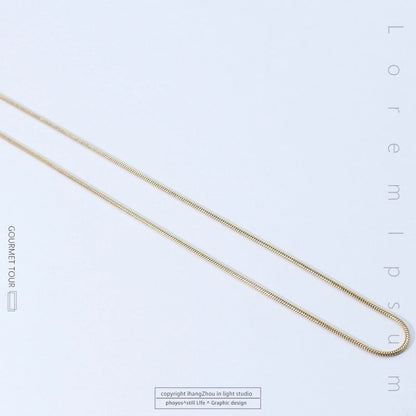 Titanium Steel Minimalist Plating Solid Color Necklace