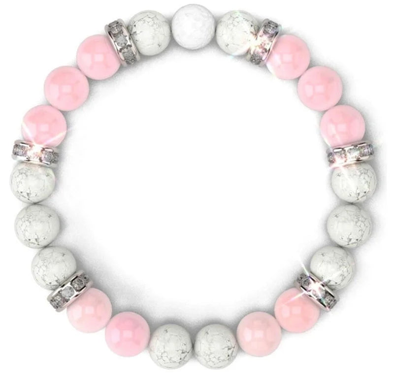 Fashion Round Artificial Crystal Turquoise Beaded Bracelets