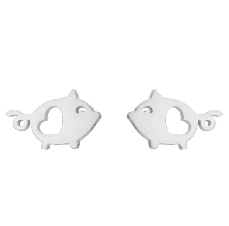 1 Pair Minimalist Animal Plating 304 Stainless Steel 18K Gold Plated Ear Studs