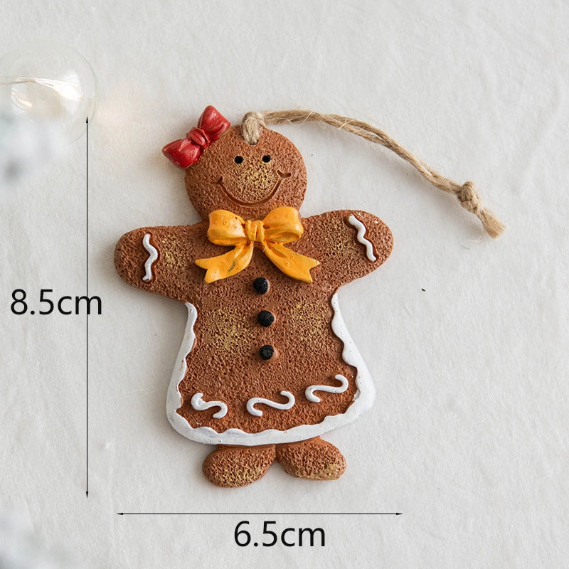 Christmas Christmas Gingerbread Resin Party Hanging Ornaments