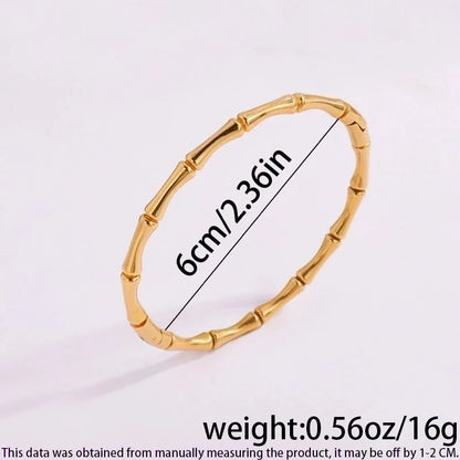 Elegant Minimalist Classic Style Solid Color 304 Stainless Steel Bangle In Bulk