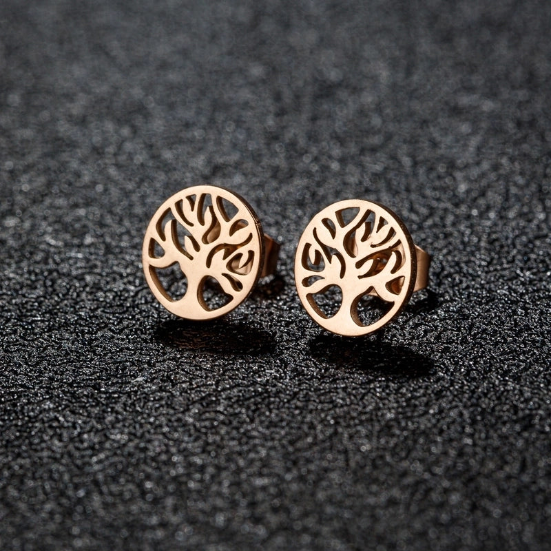 1 Pair Cute Minimalist Animal Notes Polishing 304 Stainless Steel 18K Gold Plated Ear Studs