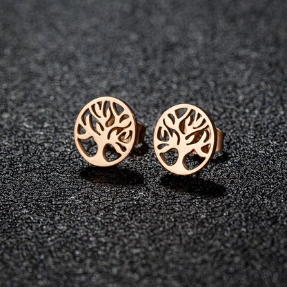 1 Pair Cute Minimalist Animal Notes Polishing 304 Stainless Steel 18K Gold Plated Ear Studs