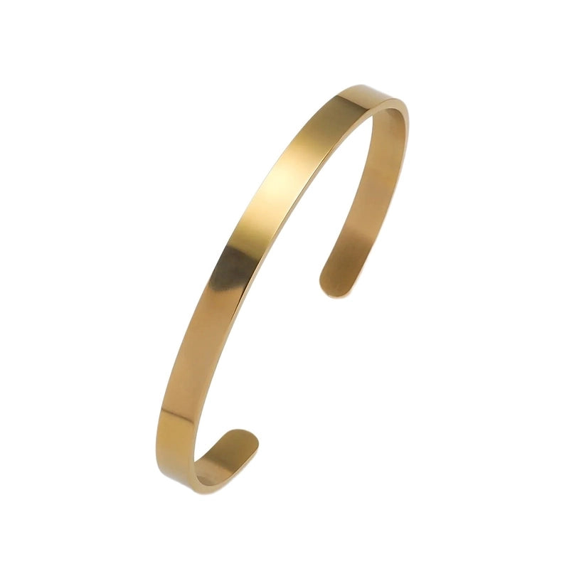Minimalist Solid Color 304 Stainless Steel Bangle In Bulk