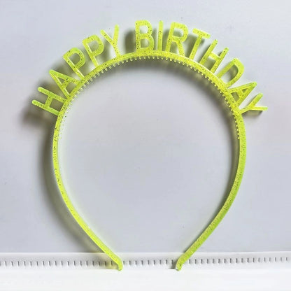 Christmas Valentine'S Day New Year Korean Style Happy Birthday English Letter Hair Band ABS Wedding Graduation Birthday