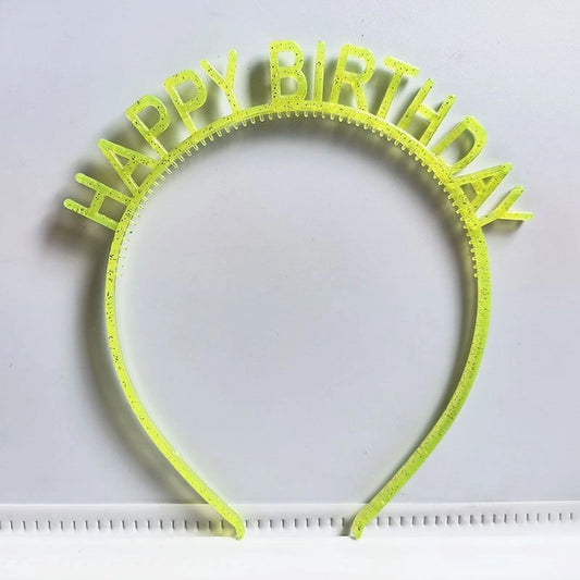Christmas Valentine'S Day New Year Korean Style Happy Birthday English Letter Hair Band ABS Wedding Graduation Birthday