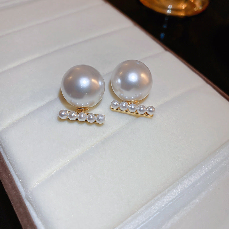 Minimalist Ellipse Geometric Copper Zircon Earrings