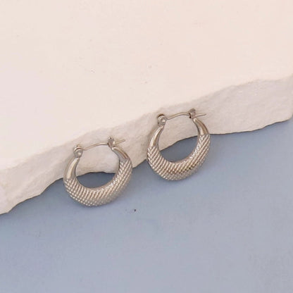 1 Pair Minimalist Round Square Heart Shape 304 Stainless Steel Earrings