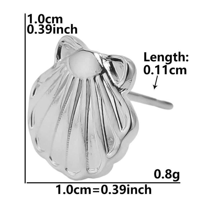 1 Pair Minimalist Round Star Plating 304 Stainless Steel 18K Gold Plated Ear Studs