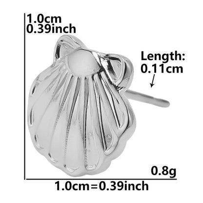 1 Pair Minimalist Round Star Plating 304 Stainless Steel 18K Gold Plated Ear Studs