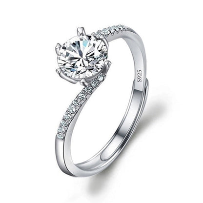 Copper Minimalist Classic Style Inlay Solid Color Zircon Rings