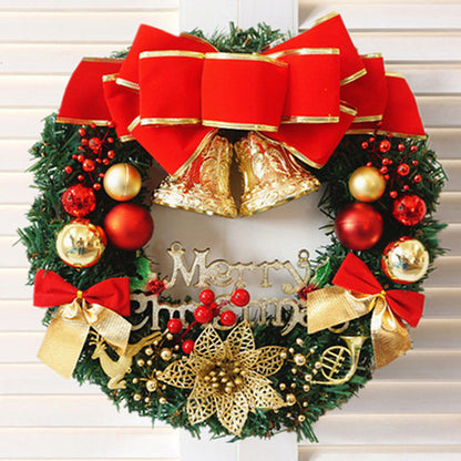 Green Lemon Christmas Wreath 30cm Decorative Door Hanging Ornament Vine Wreath 40cm Courtyard Arrangement Hotel Mall