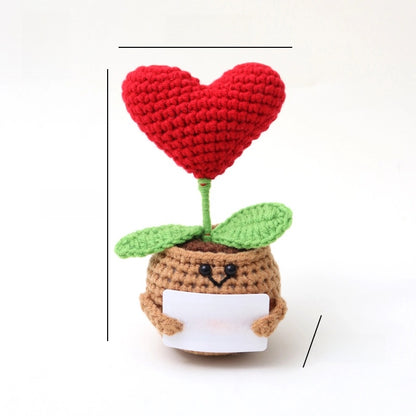Cute Fruit Heart Shape Flower Yarn Daily Decorations Table Decoration