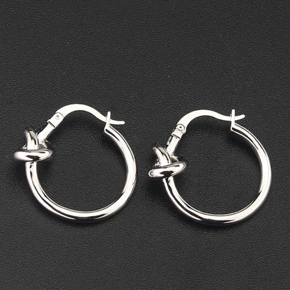 1 Pair Retro Geometric Plating 201 Stainless Steel 18K Gold Plated Hoop Earrings
