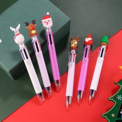 1 Piece Christmas Tree Santa Claus Learning Christmas Plastic Silica Gel Cute Ballpoint Pen