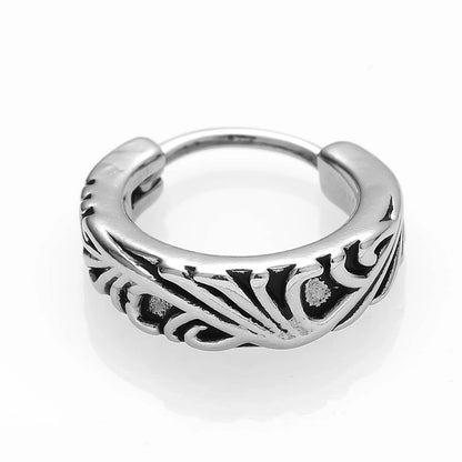 1 Piece Halloween Gothic Minimalist Polka Dots Solid Color Polishing 316 Stainless Steel Hoop Earrings