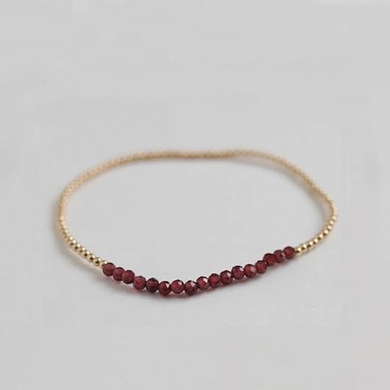 Natural Stone Copper Beaded Knitting Geometric Bracelets