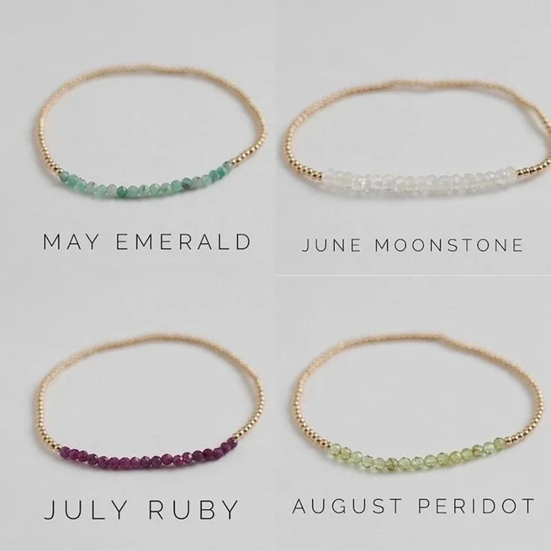 Natural Stone Copper Beaded Knitting Geometric Bracelets