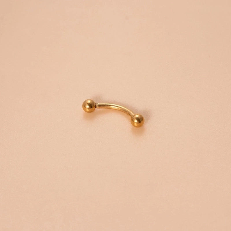 Classic Style Ball Pure Titanium Plating 18k Gold Plated Lip Stud Eyebrow Nails Ear Studs
