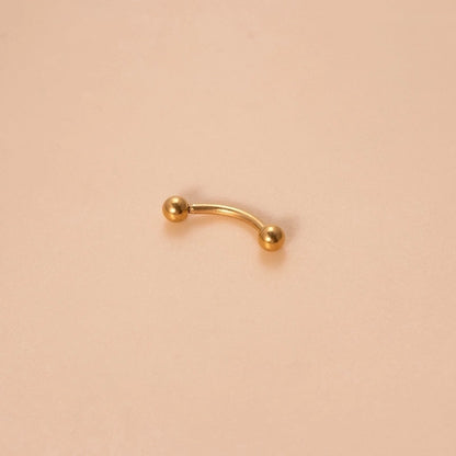 Classic Style Ball Pure Titanium Plating 18k Gold Plated Lip Stud Eyebrow Nails Ear Studs