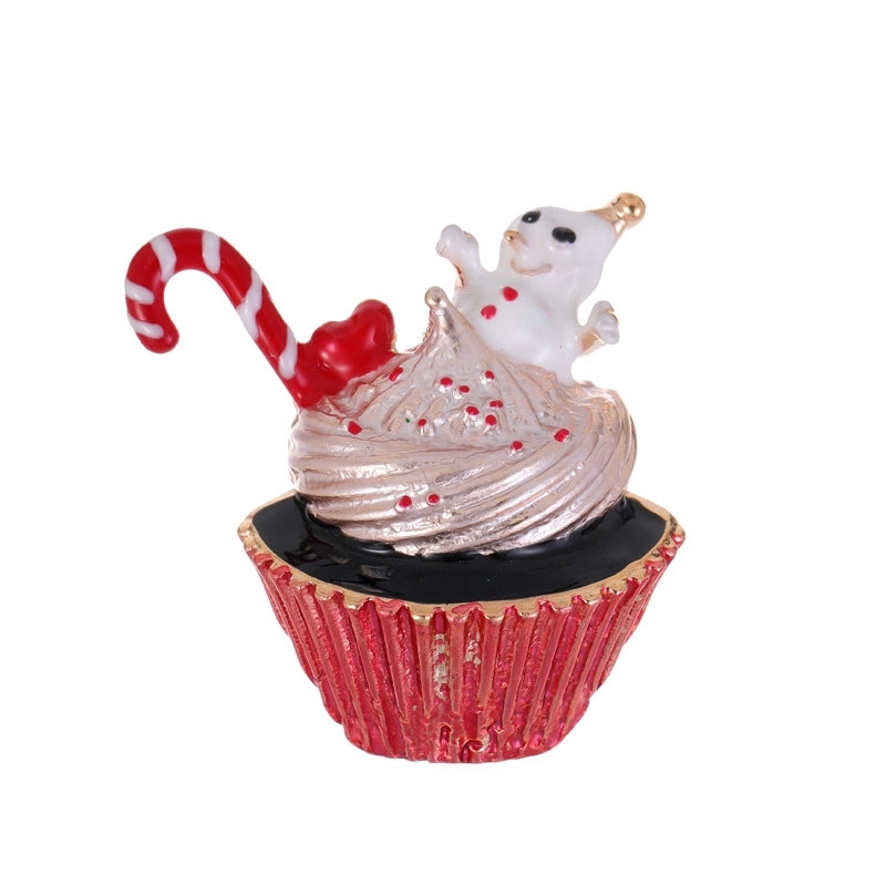 Cute Pin Ice Cream Snowman Alloy Enamel Plating Unisex Brooches