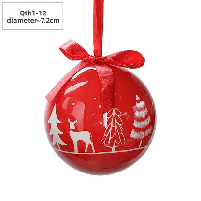 Christmas Ball Pendant Snowman Foam Ball Ornament Christmas Tree Hanging Ball Atmosphere Decoration Supplies
