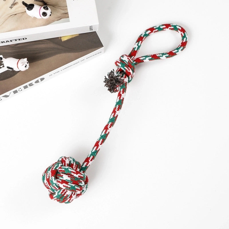 Cute Cotton Rope Christmas Infinite Twist Pet Toys