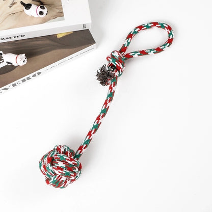 Cute Cotton Rope Christmas Infinite Twist Pet Toys