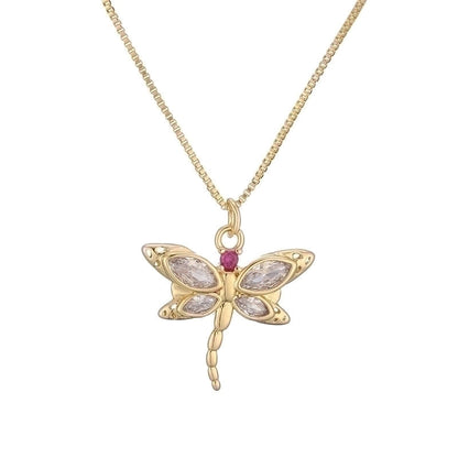 Ig Style Minimalist Dog Cat Copper Plating Inlay Zircon Gold Plated Pendant Necklace