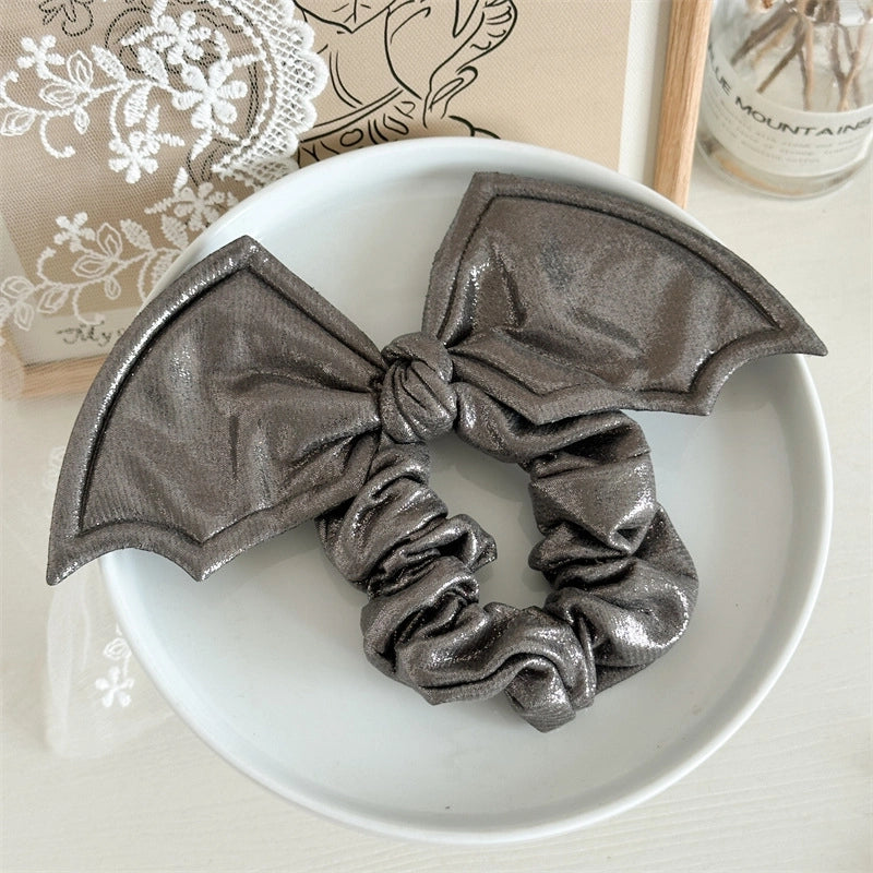 Halloween Hair Accessories Party Bat Bow Large Intestine Hair Ring Style Women Personalized Holiday Hair Accessories For Women