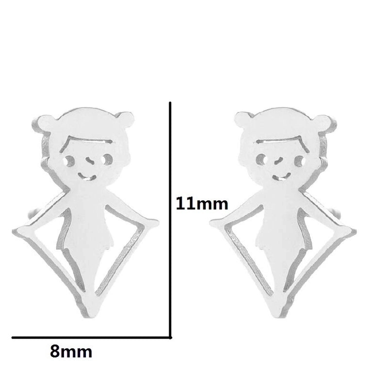 1 Pair Minimalist Solid Color Irregular Plating 304 Stainless Steel 18K Gold Plated Ear Studs