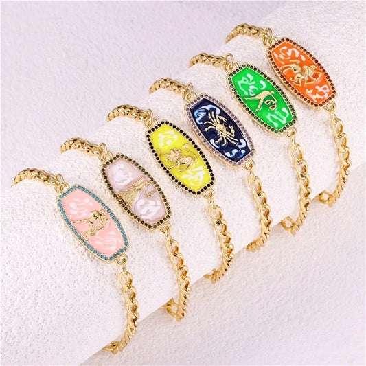 Vintage Style Minimalist Animal Letter Copper Bracelets Cuban Link Chain Curb Chain Cable Chain Box Chain