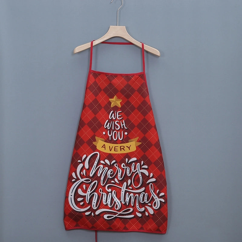 Christmas Santa Claus Snowman Polyester Indoor Aprons Costume Props