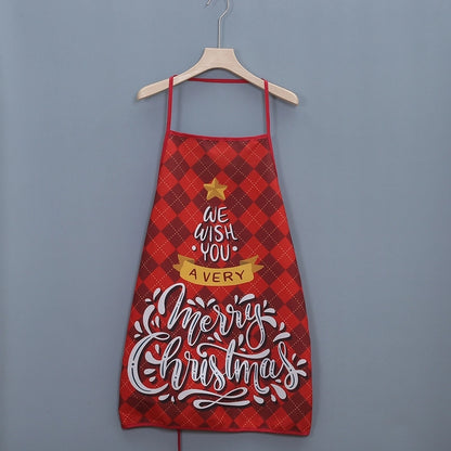 Christmas Santa Claus Snowman Polyester Indoor Aprons Costume Props