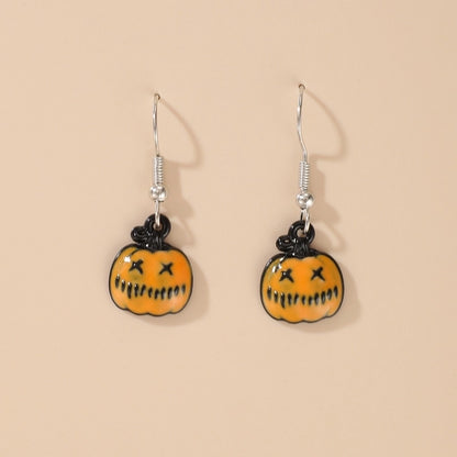 New Halloween Funny Pumpkin Ghosts Exaggerated Acrylic Earrings