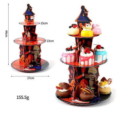 Halloween Christmas Minimalist Cool Style Pumpkin Santa Claus Elk Party Cake Stand