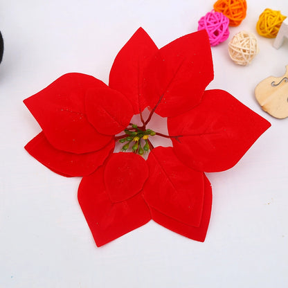 Simulation Christmas Flower Christmas Decoration Poinsettia Fake Flower AliExpress Artificial Flower Christmas Tree Decorations