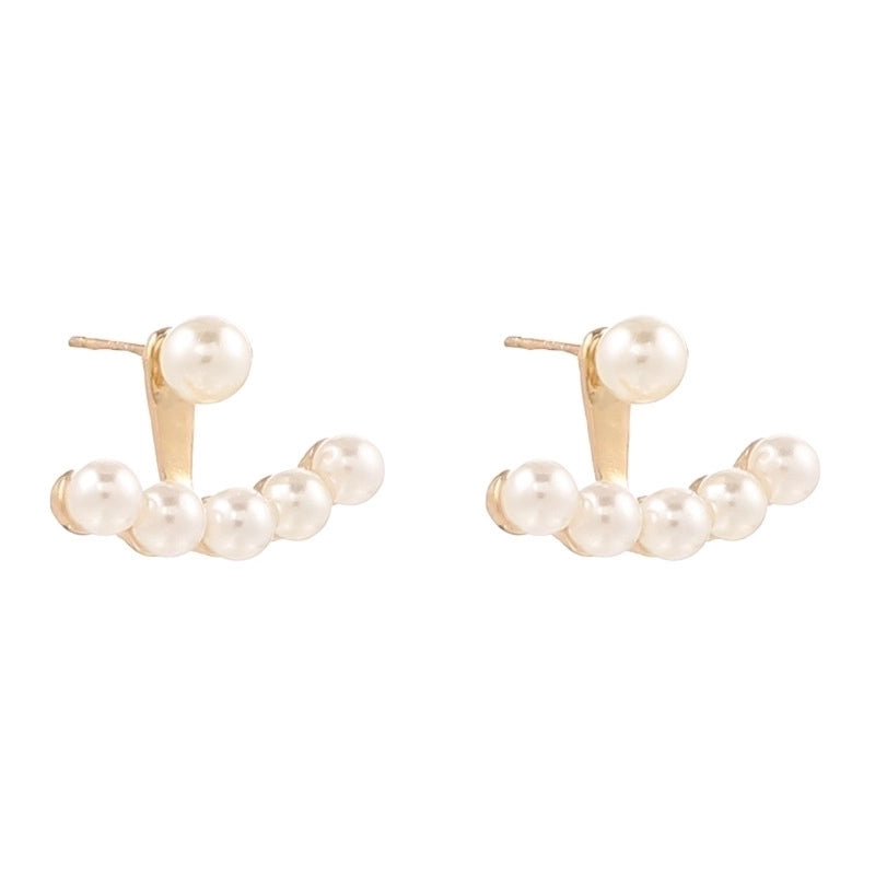 Fashion Geometric Alloy Plating Artificial Pearls Women\'s Earrings 1 Pair