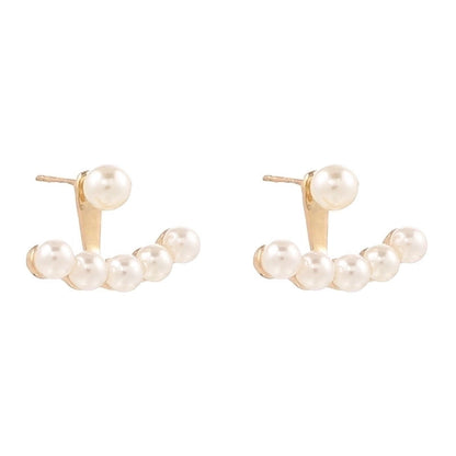 Fashion Geometric Alloy Plating Artificial Pearls Women\'s Earrings 1 Pair
