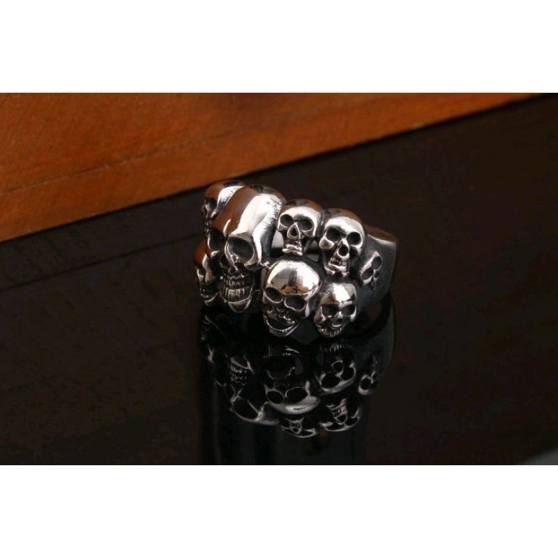 Minimalist Skull Alloy Plating Halloween Men'S Rings