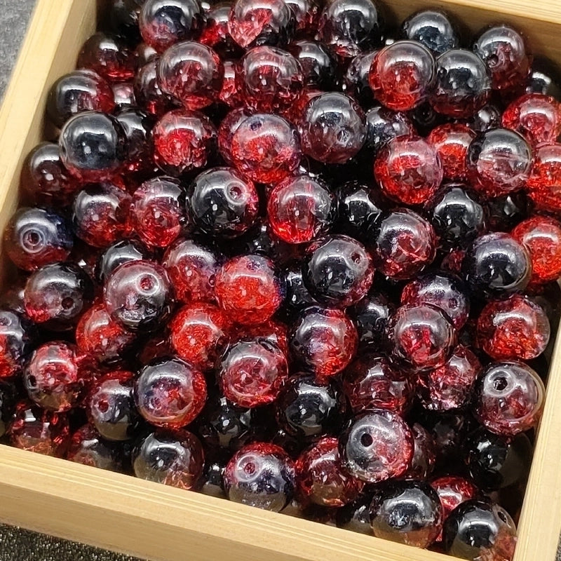 50 PCS/Package Diameter 10mm Diameter 8mm Glass Crackle Glass Beads Round Jewelry Accessories