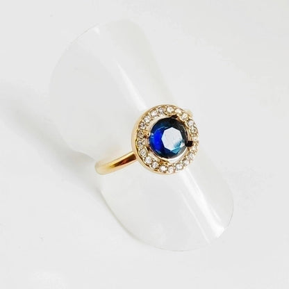 304 Stainless Steel Titanium Steel 18K Gold Plated Minimalist Round Oval Rhinestones Zircon Open Rings