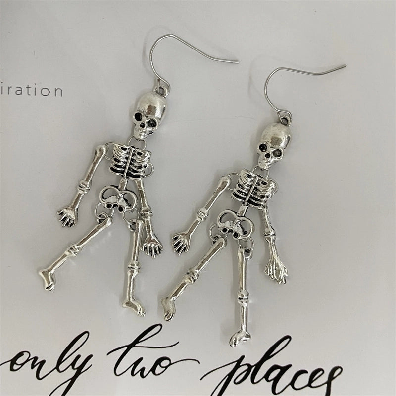 Funny Skeleton Alloy Plating Women's Ear Hook 1 Pair