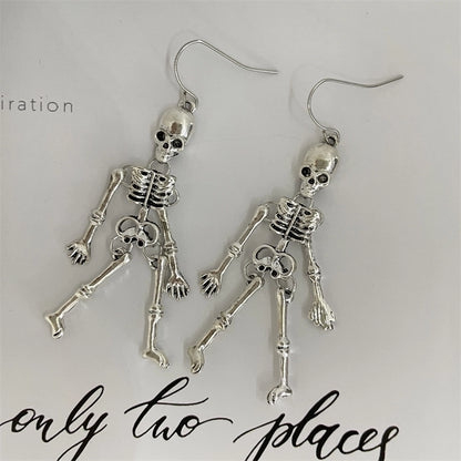 Funny Skeleton Alloy Plating Women's Ear Hook 1 Pair