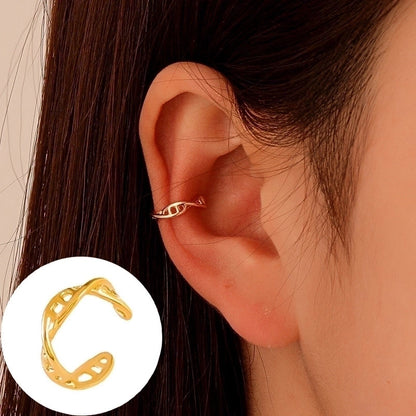 1 Piece Minimalist Commute Geometric Inlay Copper Zircon Ear Cuffs