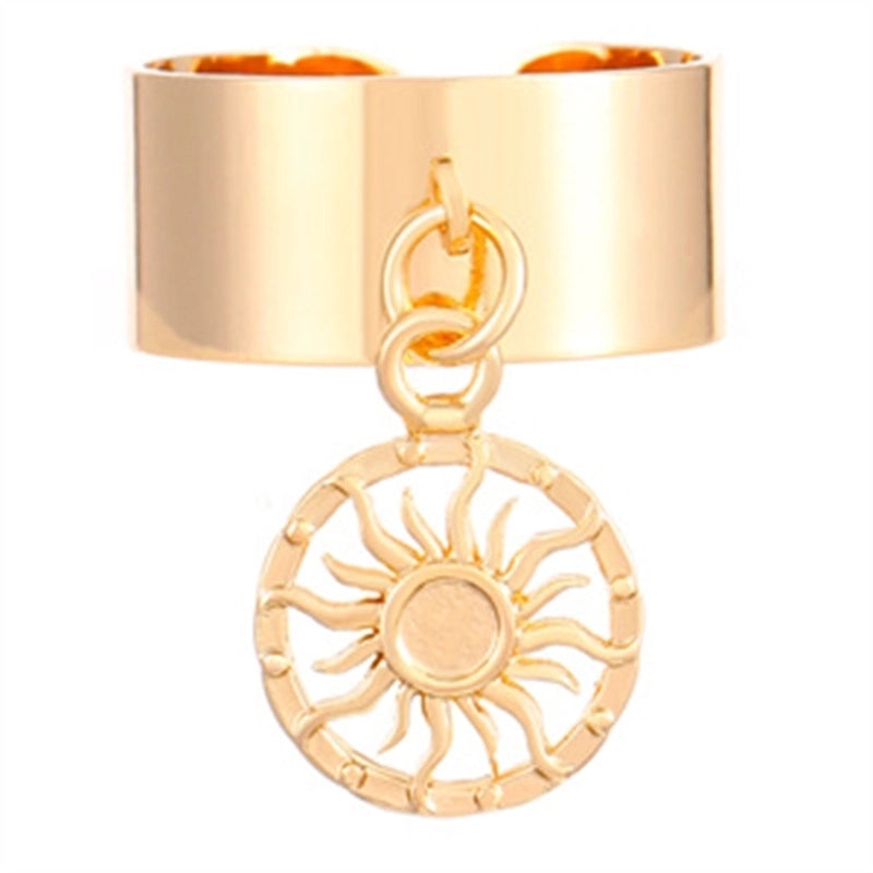 Copper Gold Plated Silver Plated Inlay Geometric Cross Zircon Open Rings