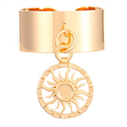 Copper Gold Plated Silver Plated Inlay Geometric Cross Zircon Open Rings