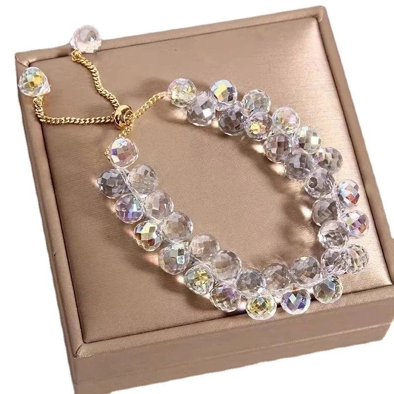 Minimalist Flower Crystal Bracelets In Bulk