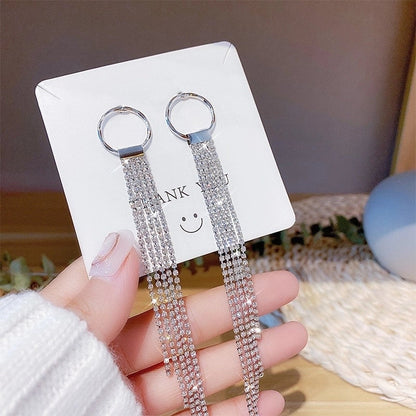 1 Pair Glam Geometric Plating Inlay Alloy Artificial Pearls Rhinestones Drop Earrings