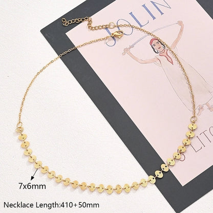 Casual Modern Style Minimalist Round Oval Simple 304 Stainless Steel 18K Gold Plated Handmade Polishing Plating Jewelry Set